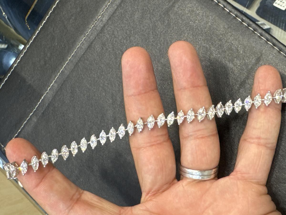 أسواره الماس ماركيزات ذهب ابيض